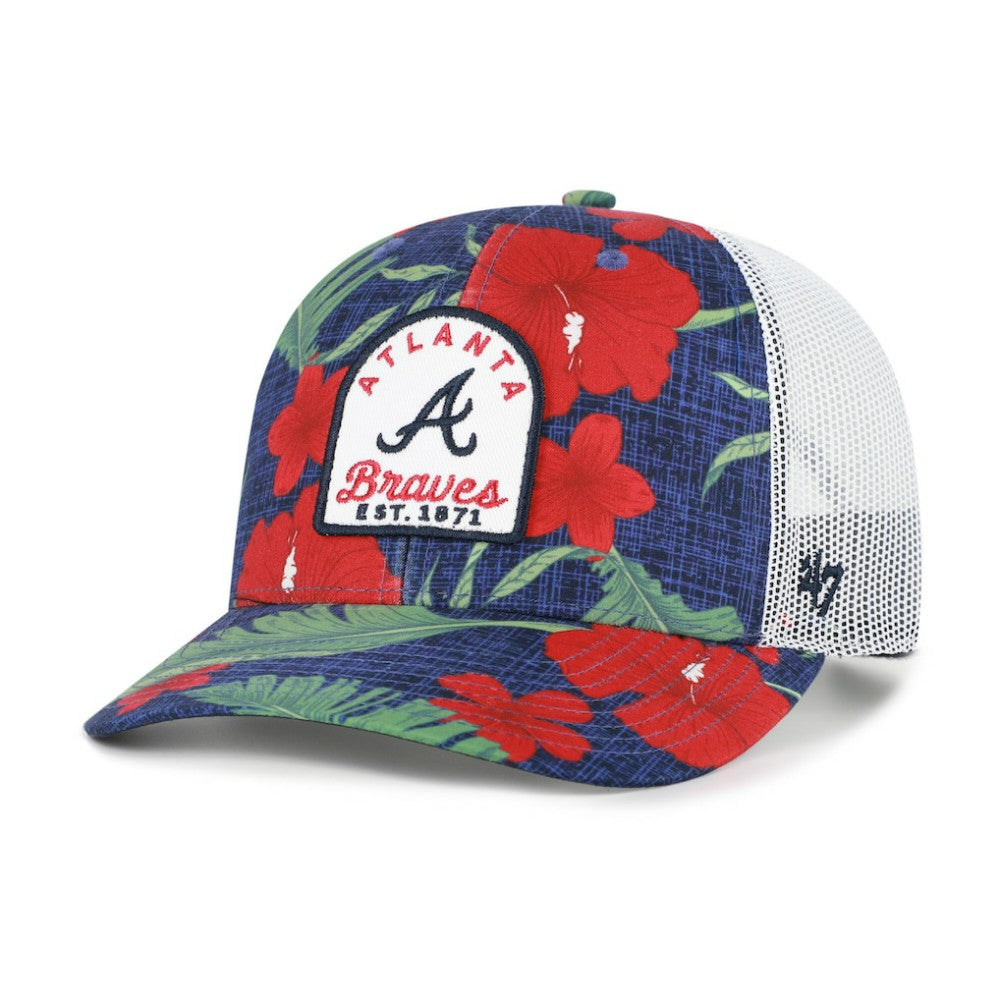 Atlanta Braves Beachside Adjustable Trucker Hat Navy | 47 brand