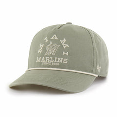 Miami Marlins Canyon Ranchero Hitch Adjustable Hat Olive | 47 brand