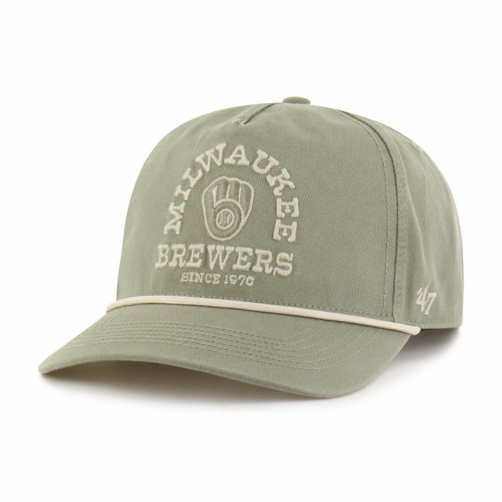 Milwaukee Brewers Canyon Ranchero Hitch Adjustable Hat Olive | 47 brand