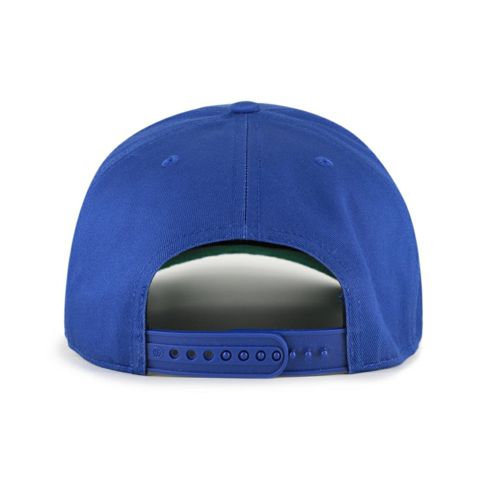 Atlanta Braves Cooperstown Break Wood Suede Hitch Adjustable Hat Royal/Brown | 47 brand