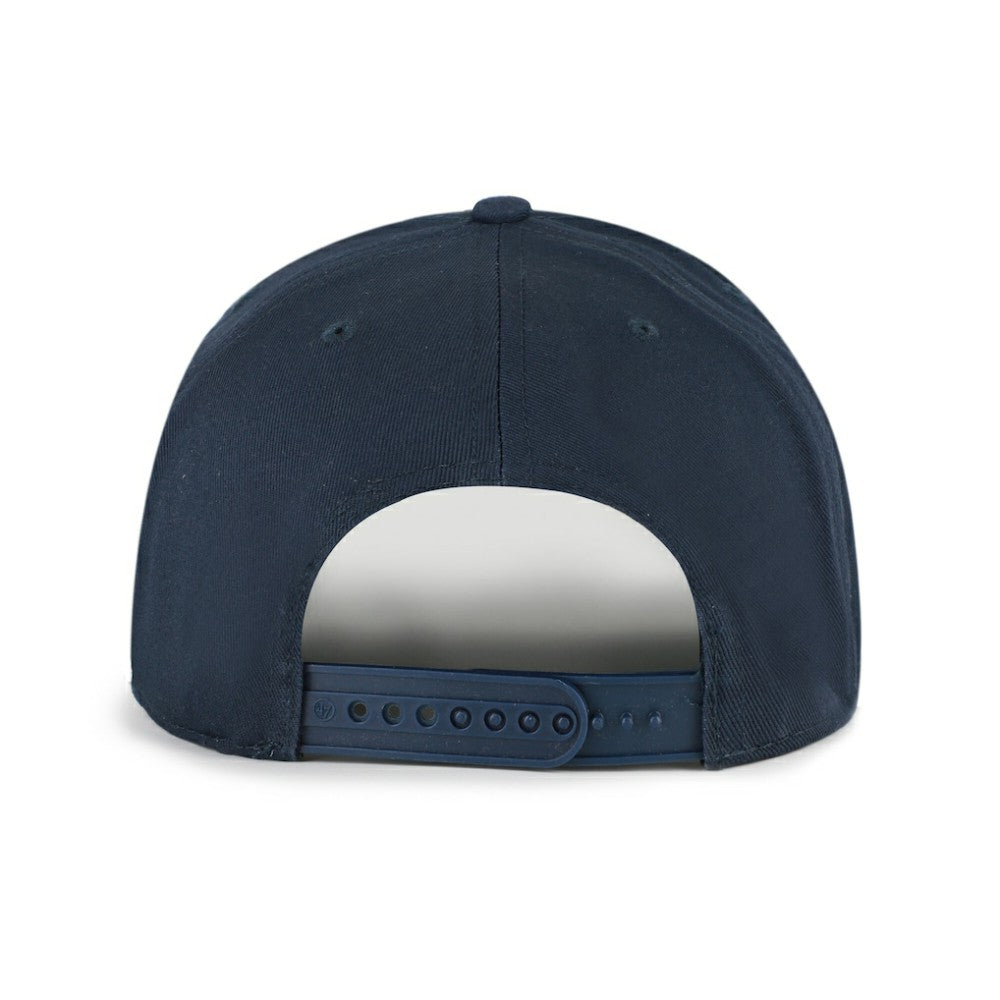 Detroit Tigers Cooperstown Break Wood Suede Hitch Adjustable Hat Navy/Brown | 47 brand