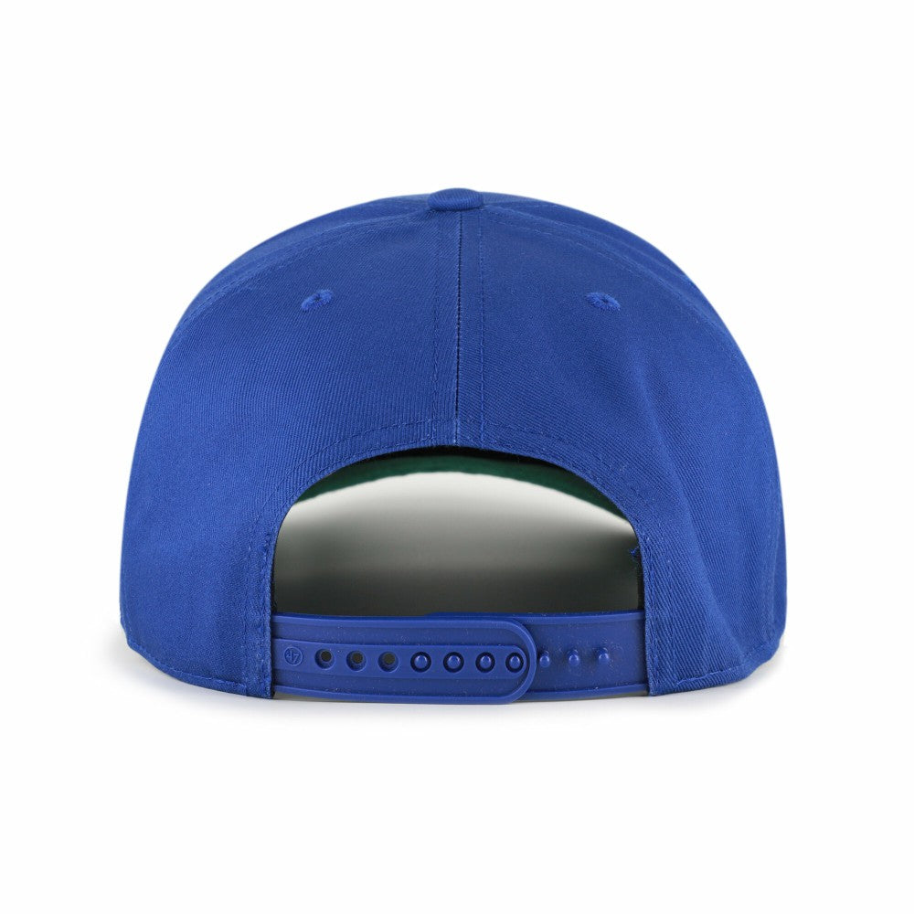 Kansas City Royals Cooperstown Break Wood Suede Hitch Adjustable Hat Royal/Brown | 47 brand
