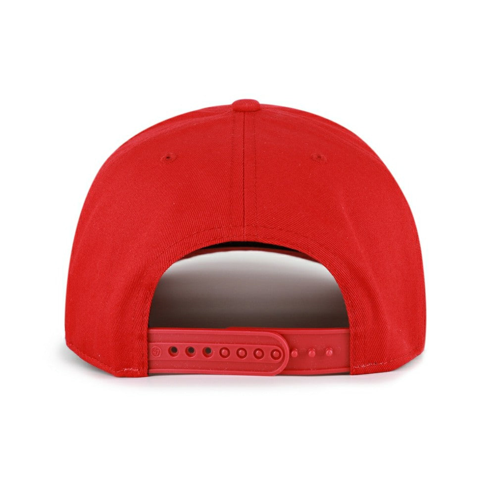 Cincinnati Reds Cooperstown Break Wood Suede Hitch Adjustable Hat Red/Brown | 47 brand