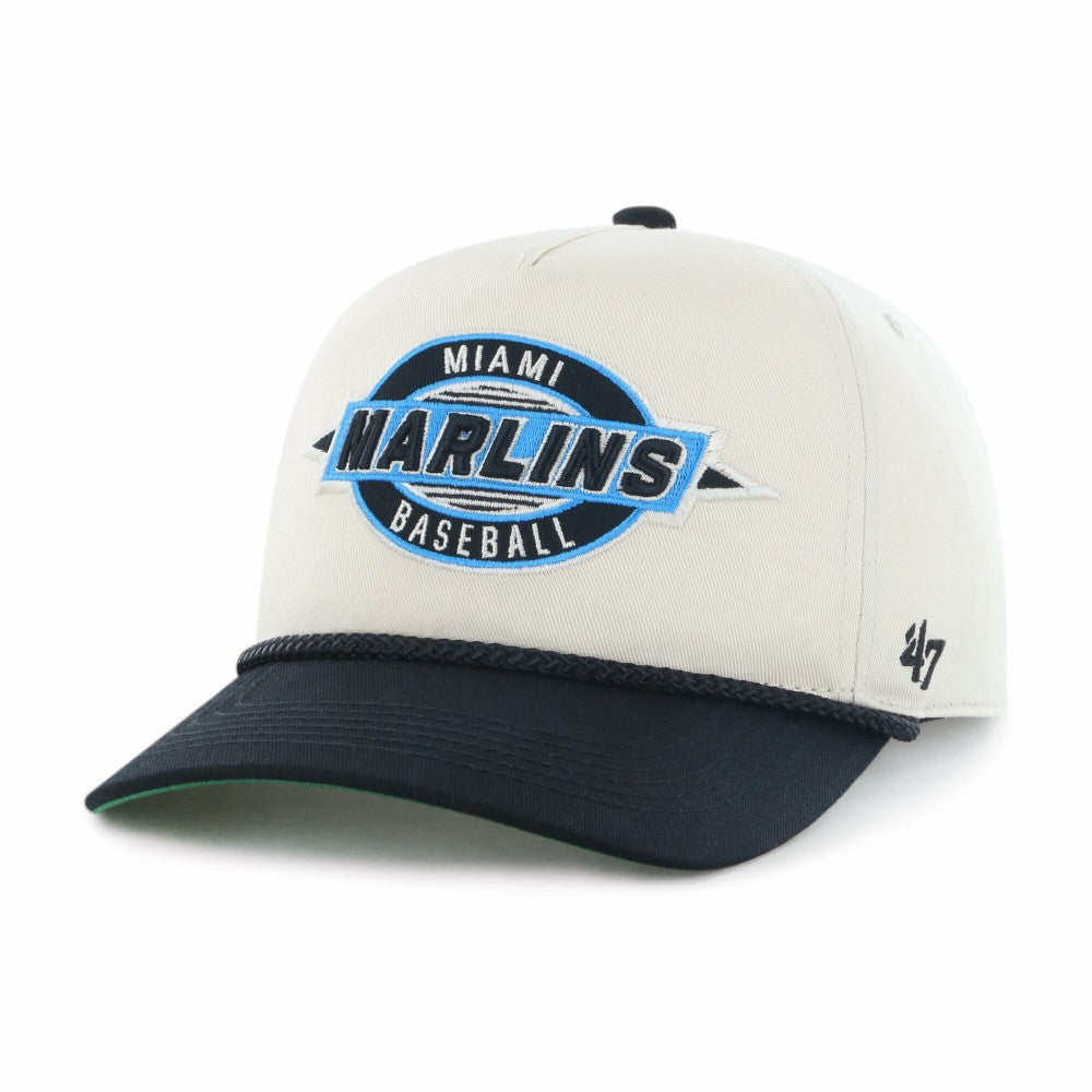Miami Marlins Frame Out Hitch Adjustable Hat Natural | 47 brand