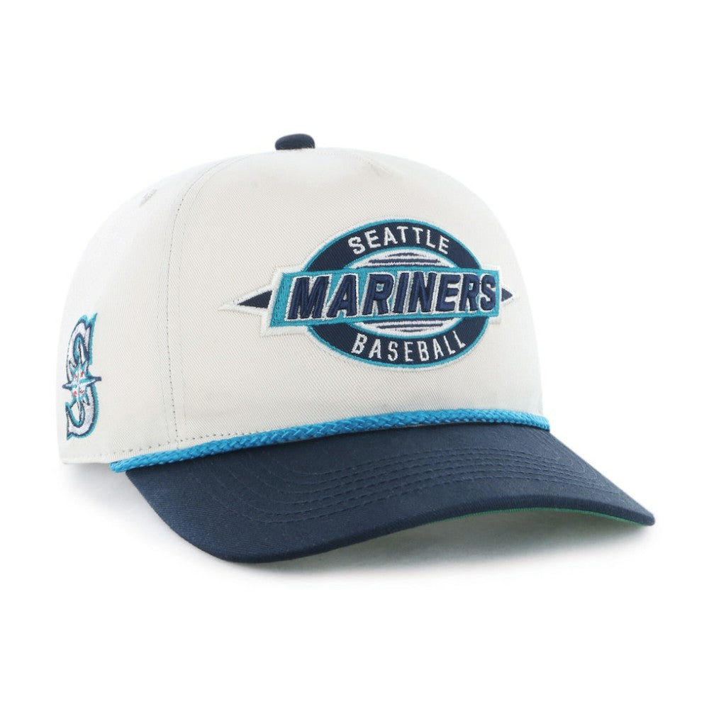 Seattle Mariners Frame Out Hitch Adjustable Hat Natural/Navy | 47 brand