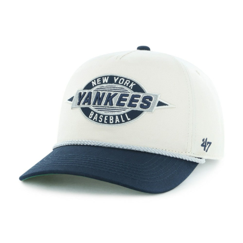 New York Yankees Frame Out Hitch Adjustable Hat Natural/Navy | 47 brand