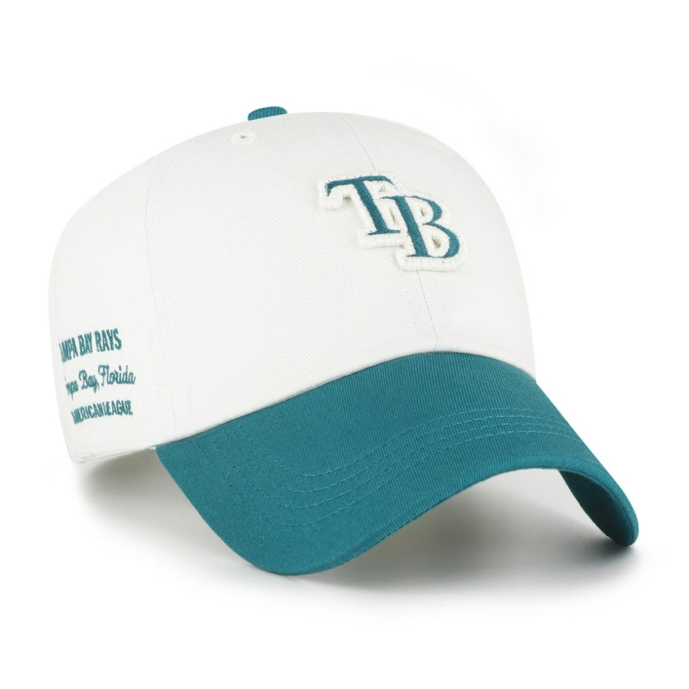 Tampa Bay Rays Contemporary Tonal Clean Up Adjustable Hat White/Teal | 47 brand
