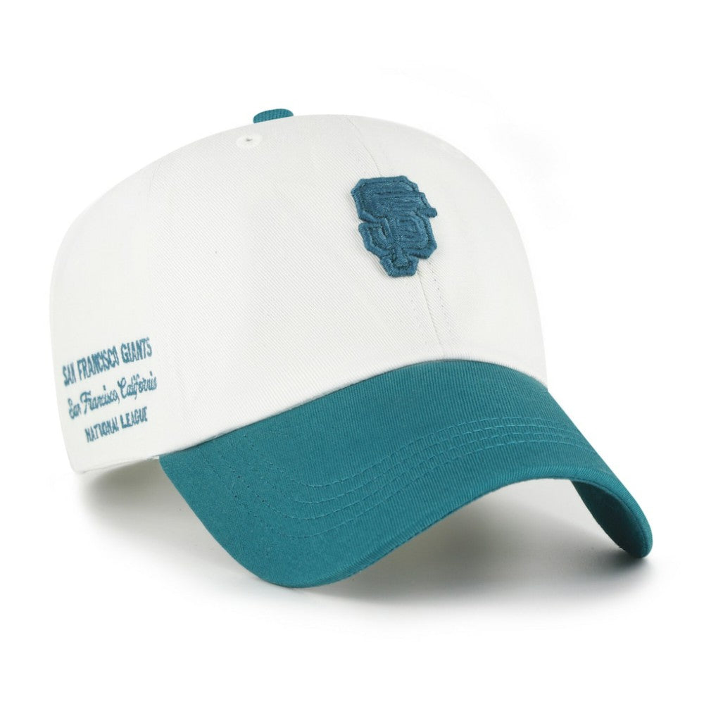 San Francisco Giants Contemporary Tonal Clean Up Adjustable Hat White/Teal | 47 brand