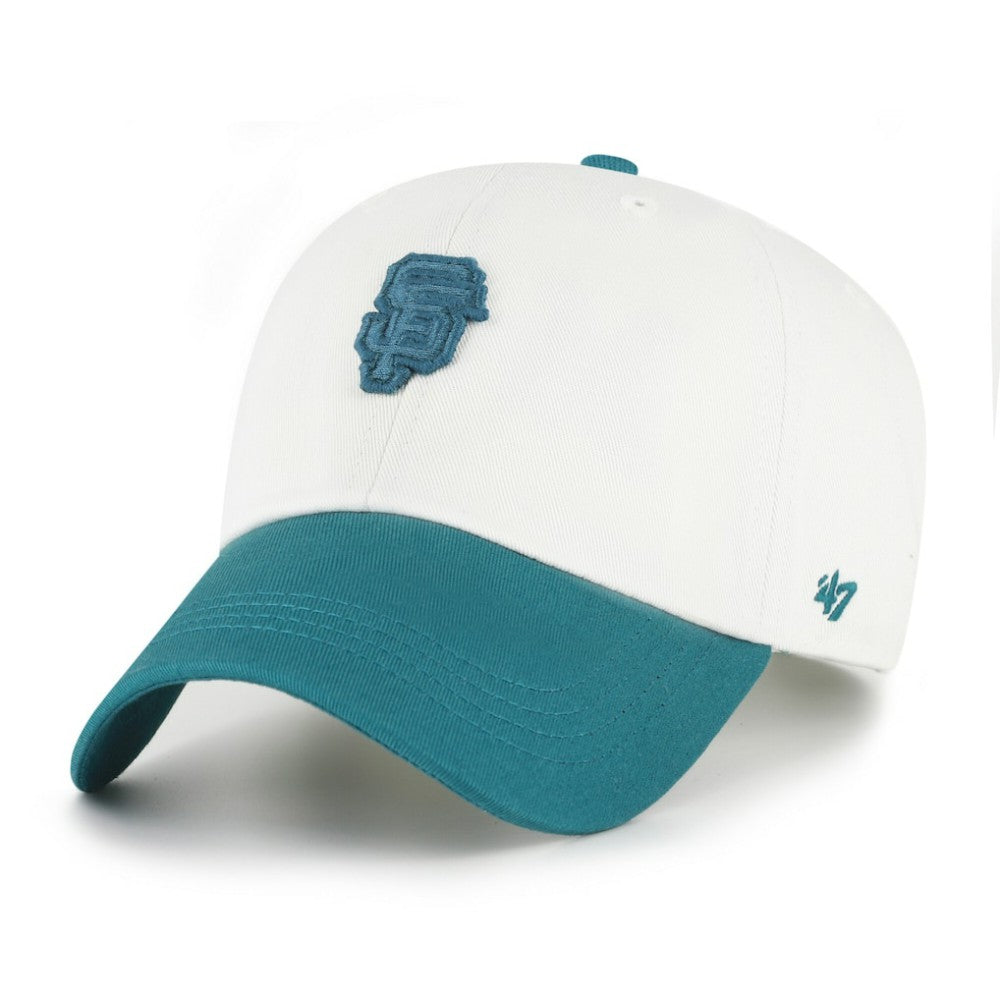 San Francisco Giants Contemporary Tonal Clean Up Adjustable Hat White/Teal | 47 brand