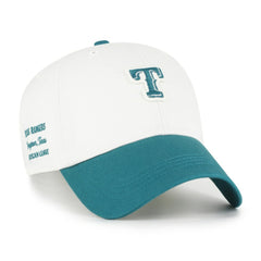 Texas Rangers Contemporary Tonal Clean Up Adjustable Hat White/Teal | 47 brand