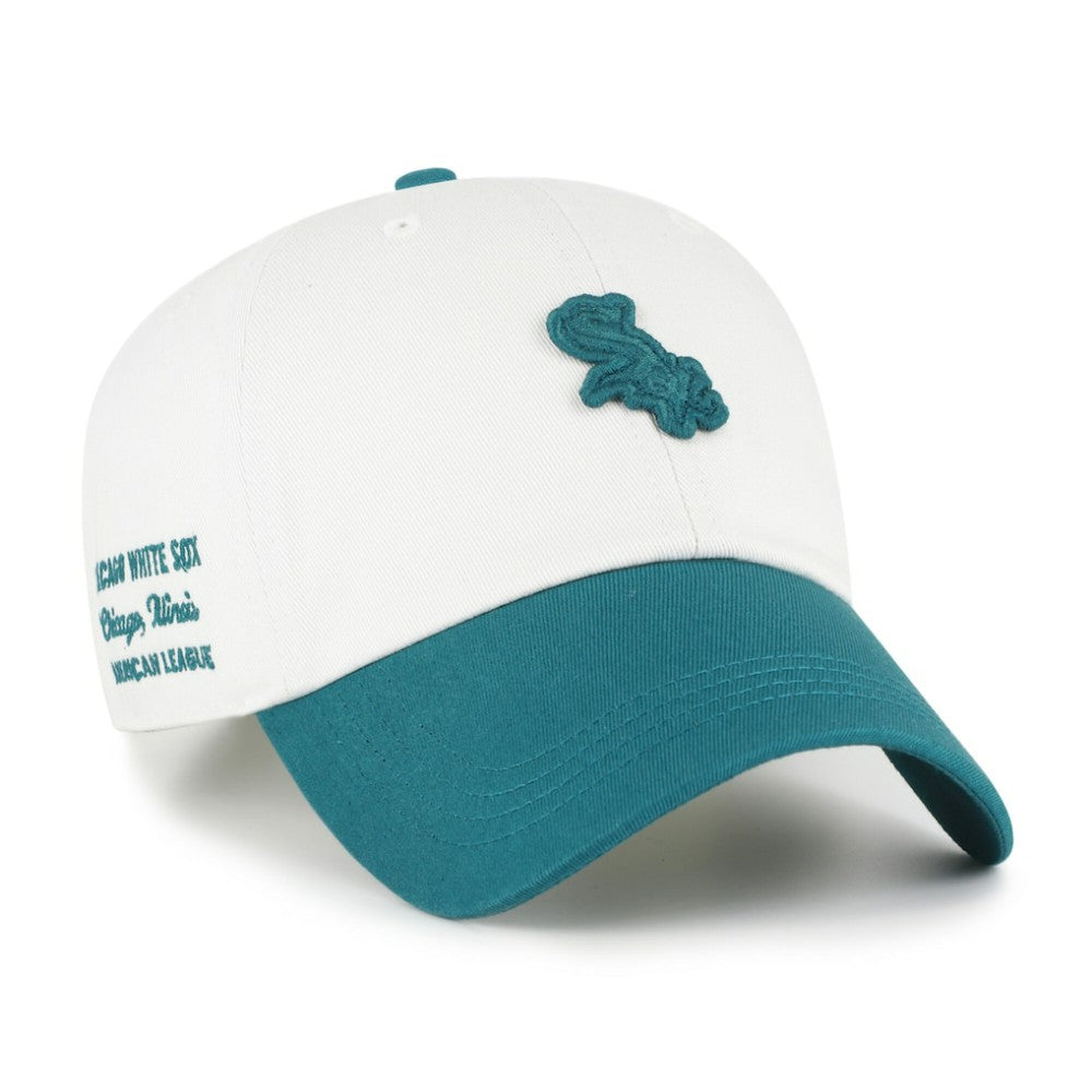 Chicago White Sox Contemporary Tonal Clean Up Adjustable Hat White/Teal | 47 brand