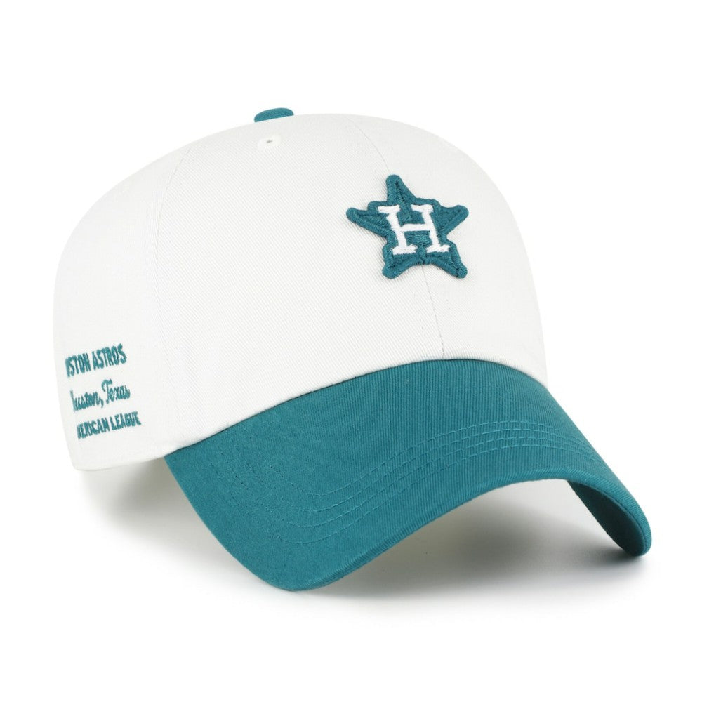 Houston Astros Contemporary Tonal Clean Up Adjustable Hat White/Teal | 47 brand