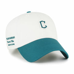 Cleveland Guardians Contemporary Tonal Clean Up Adjustable Hat White/Teal | 47 brand