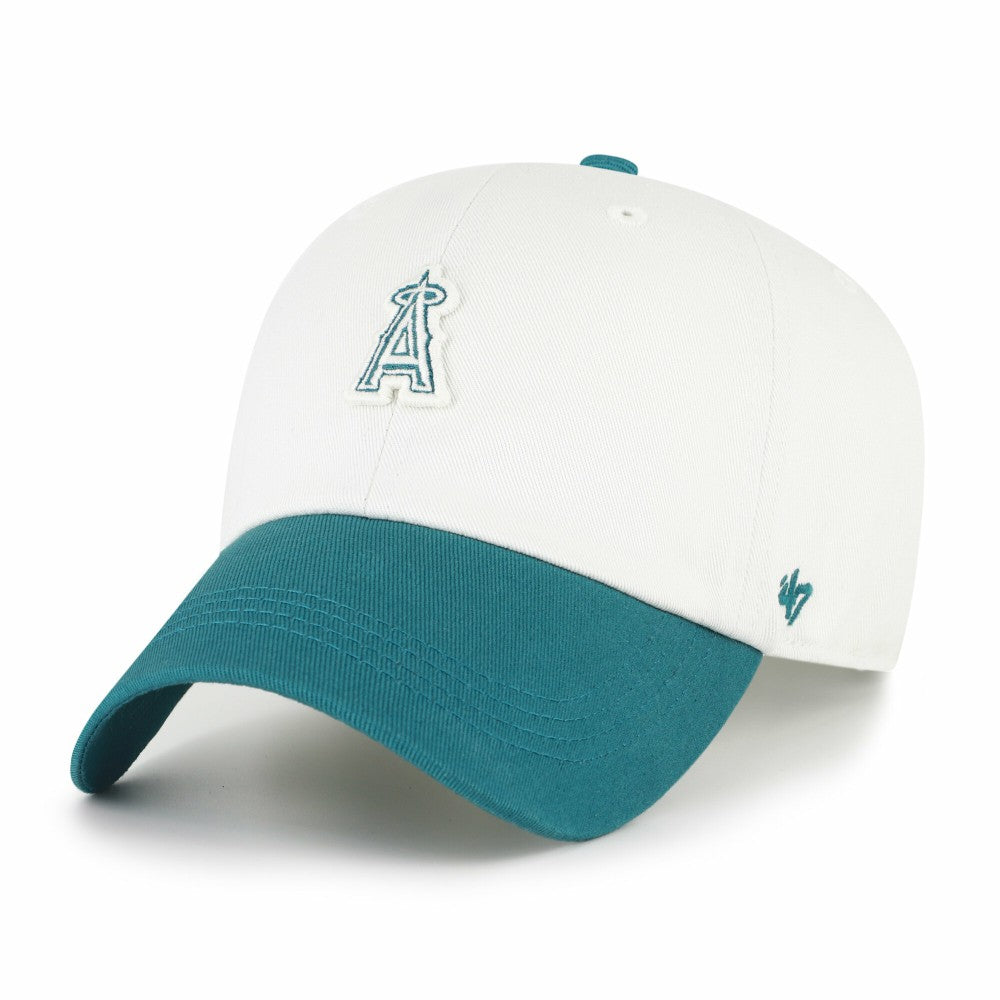 Los Angeles Angels Contemporary Tonal Clean Up Adjustable Hat White/Teal | 47 brand