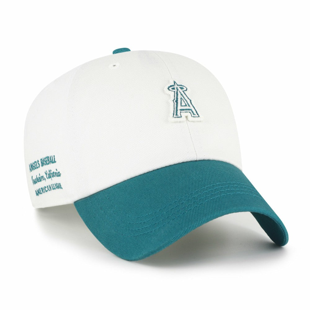 Los Angeles Angels Contemporary Tonal Clean Up Adjustable Hat White/Teal | 47 brand