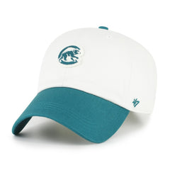 Chicago Cubs Contemporary Tonal Clean Up Adjustable Hat White/Teal | 47 brand