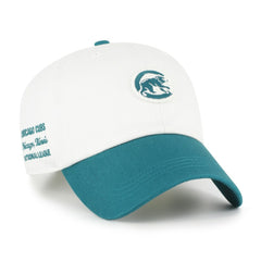 Chicago Cubs Contemporary Tonal Clean Up Adjustable Hat White/Teal | 47 brand