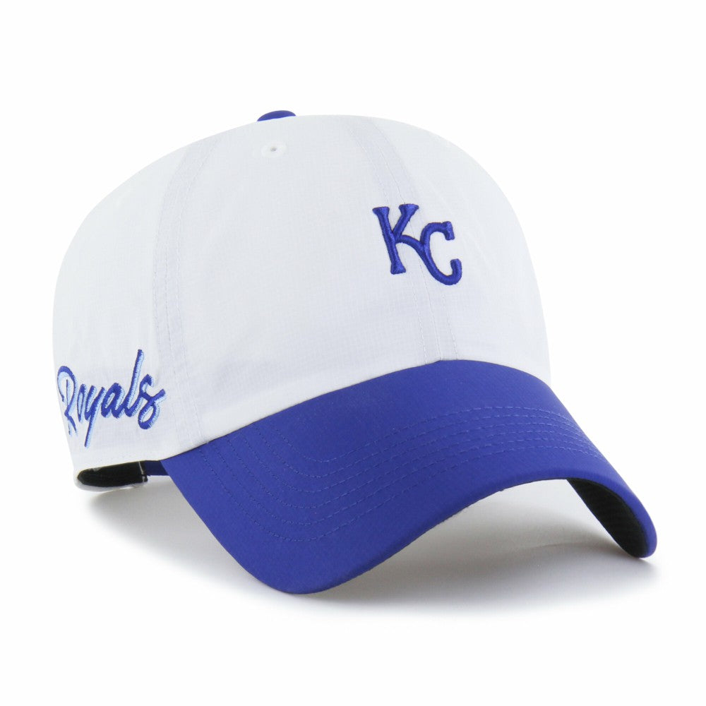 Kansas City Royals Vista Mini Clean Up brrr° Adjustable Hat White/Royal | 47 brand