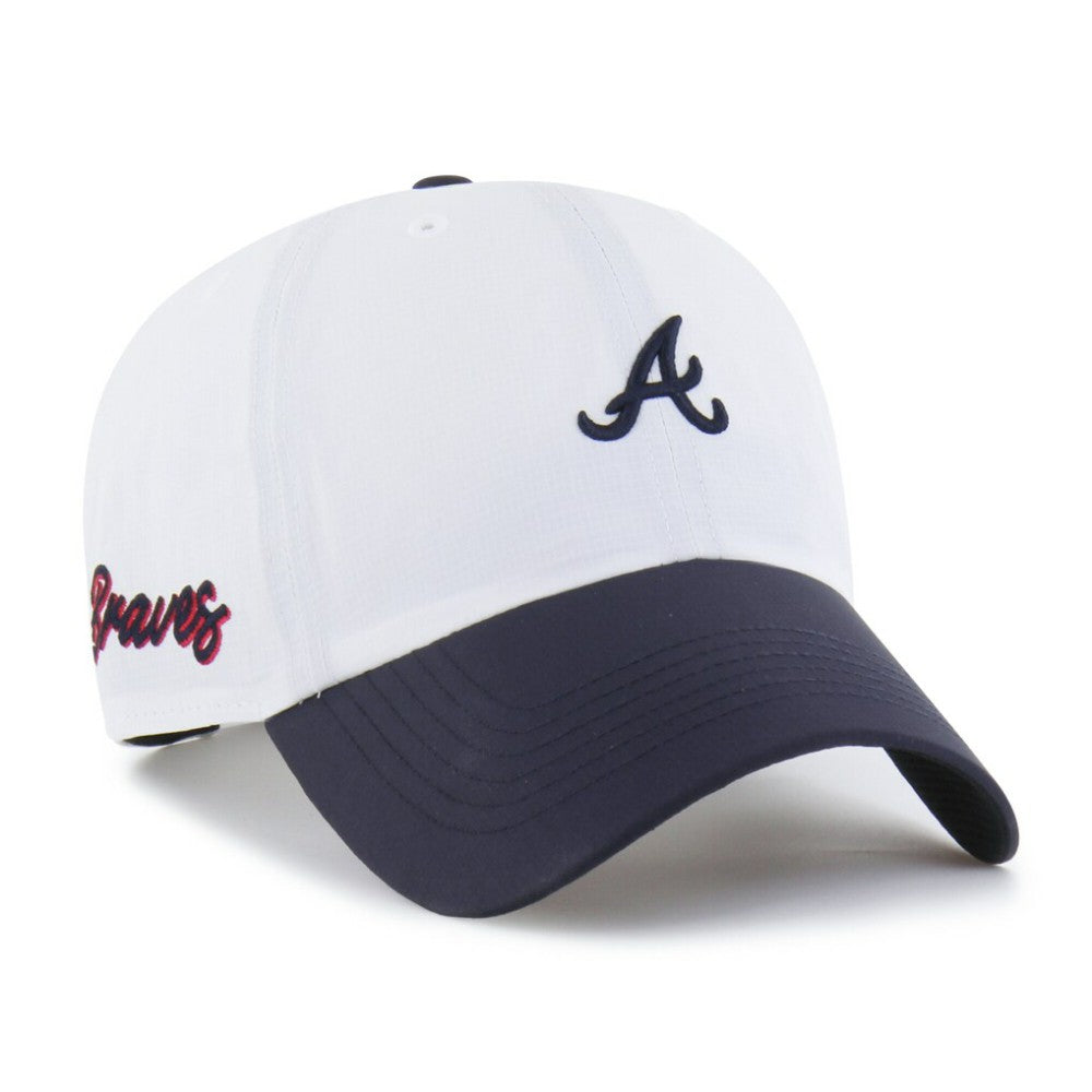 Atlanta Braves Vista Mini Clean Up brrr° Adjustable Hat White/Navy | 47 brand