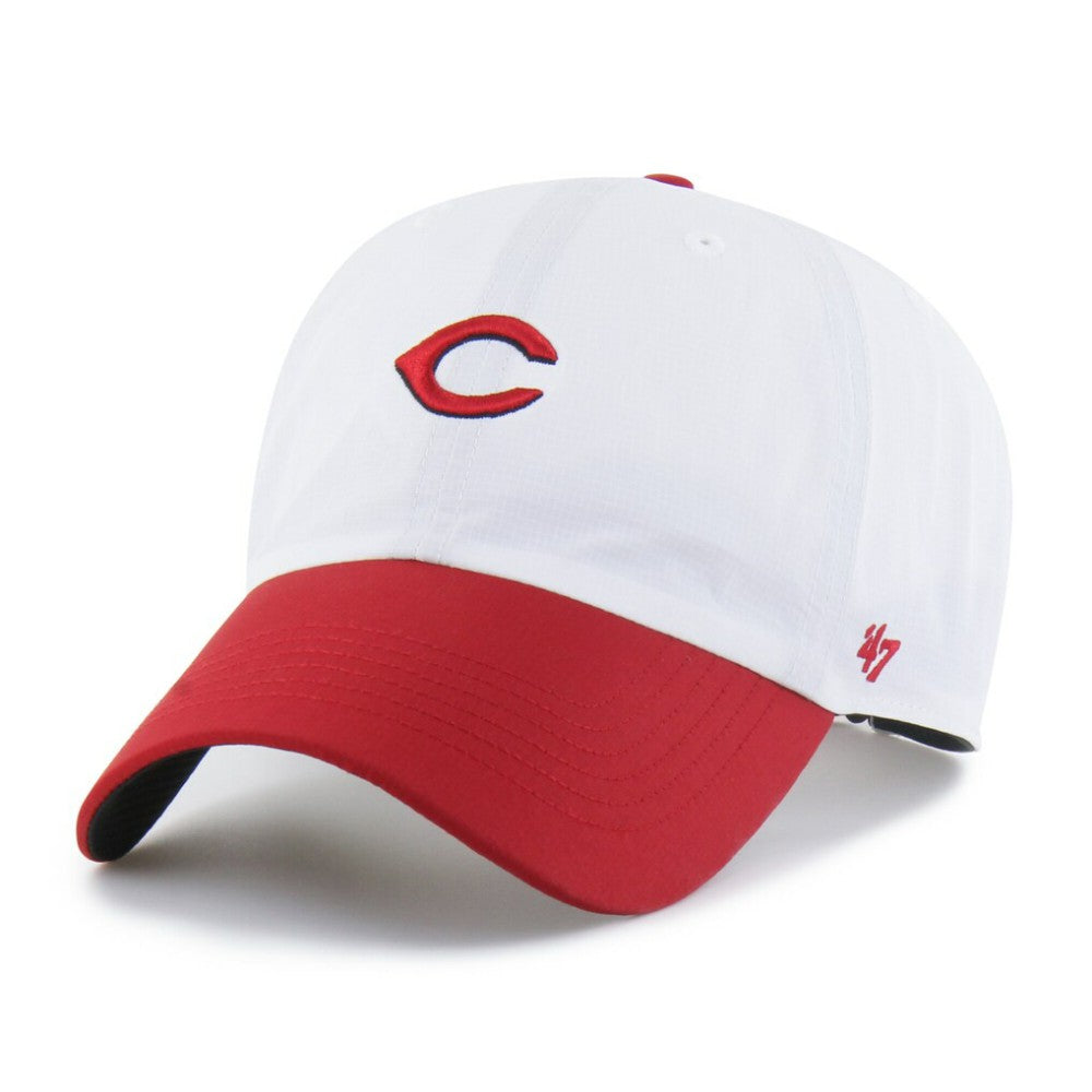 Cincinnati Reds Vista Mini Clean Up brrr° Adjustable Hat White/Red | 47 brand