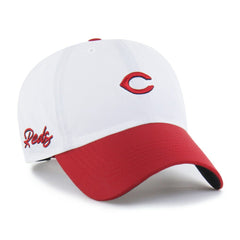 Cincinnati Reds Vista Mini Clean Up brrr° Adjustable Hat White/Red | 47 brand