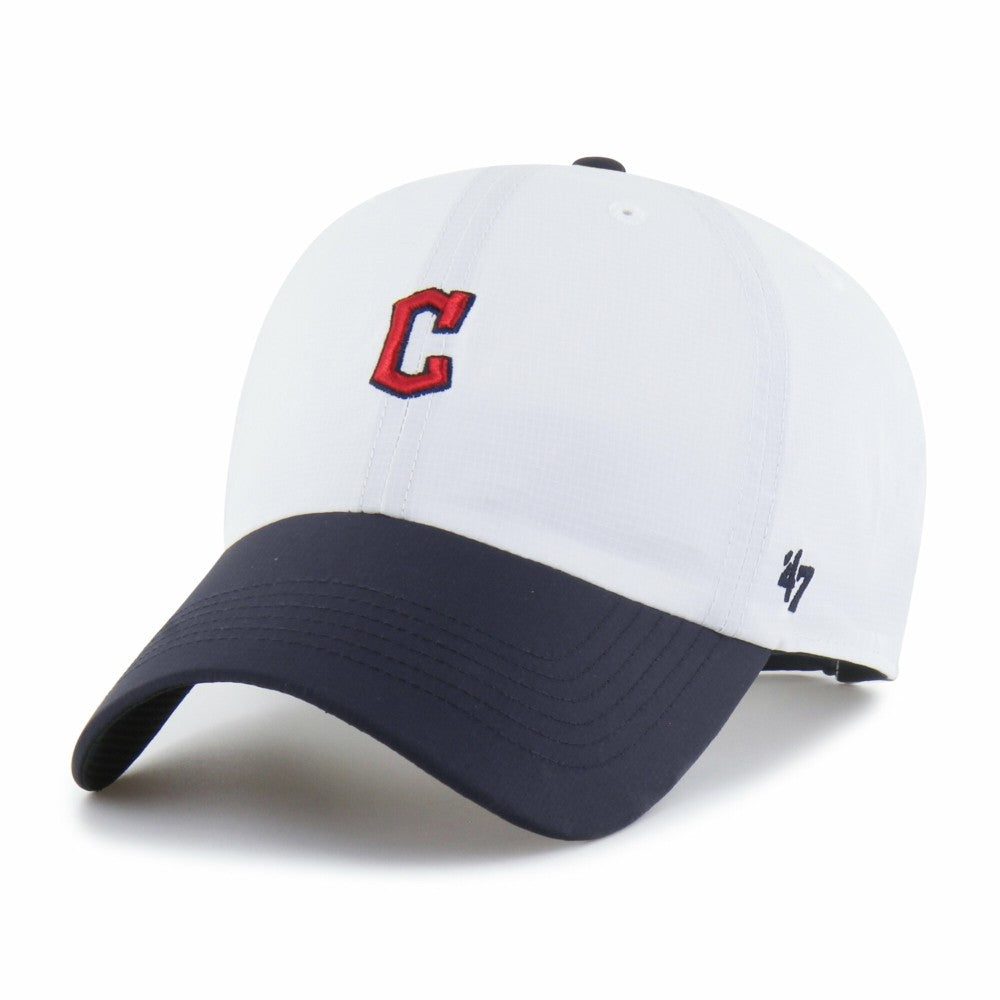 Cleveland Guardians Vista Mini Clean Up brrr° Adjustable Hat White/Navy | 47 brand