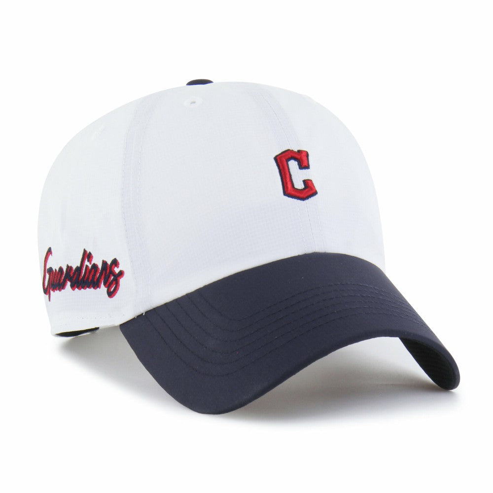 Cleveland Guardians Vista Mini Clean Up brrr° Adjustable Hat White/Navy | 47 brand