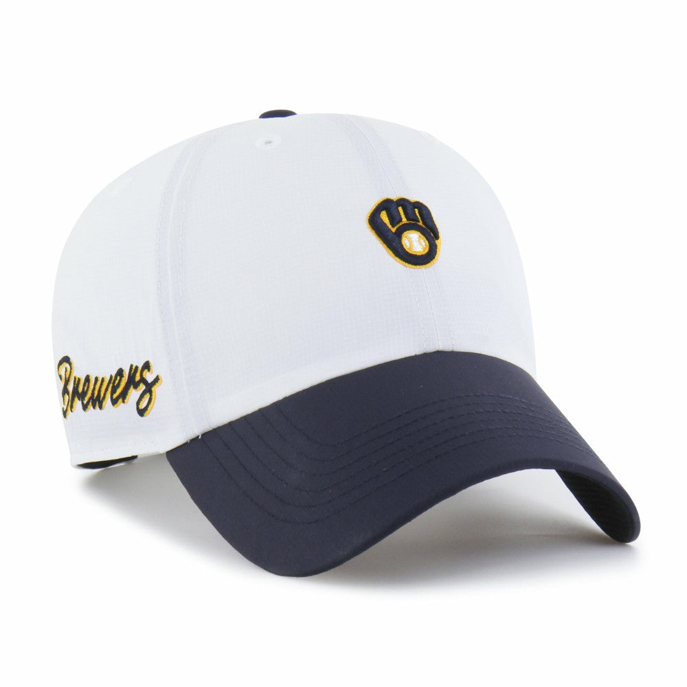 Milwaukee Brewers Vista Mini Clean Up brrr° Adjustable Hat White/Navy | 47 brand