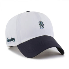 Seattle Mariners Vista Mini Clean Up brrr° Adjustable Hat White/Navy | 47 brand
