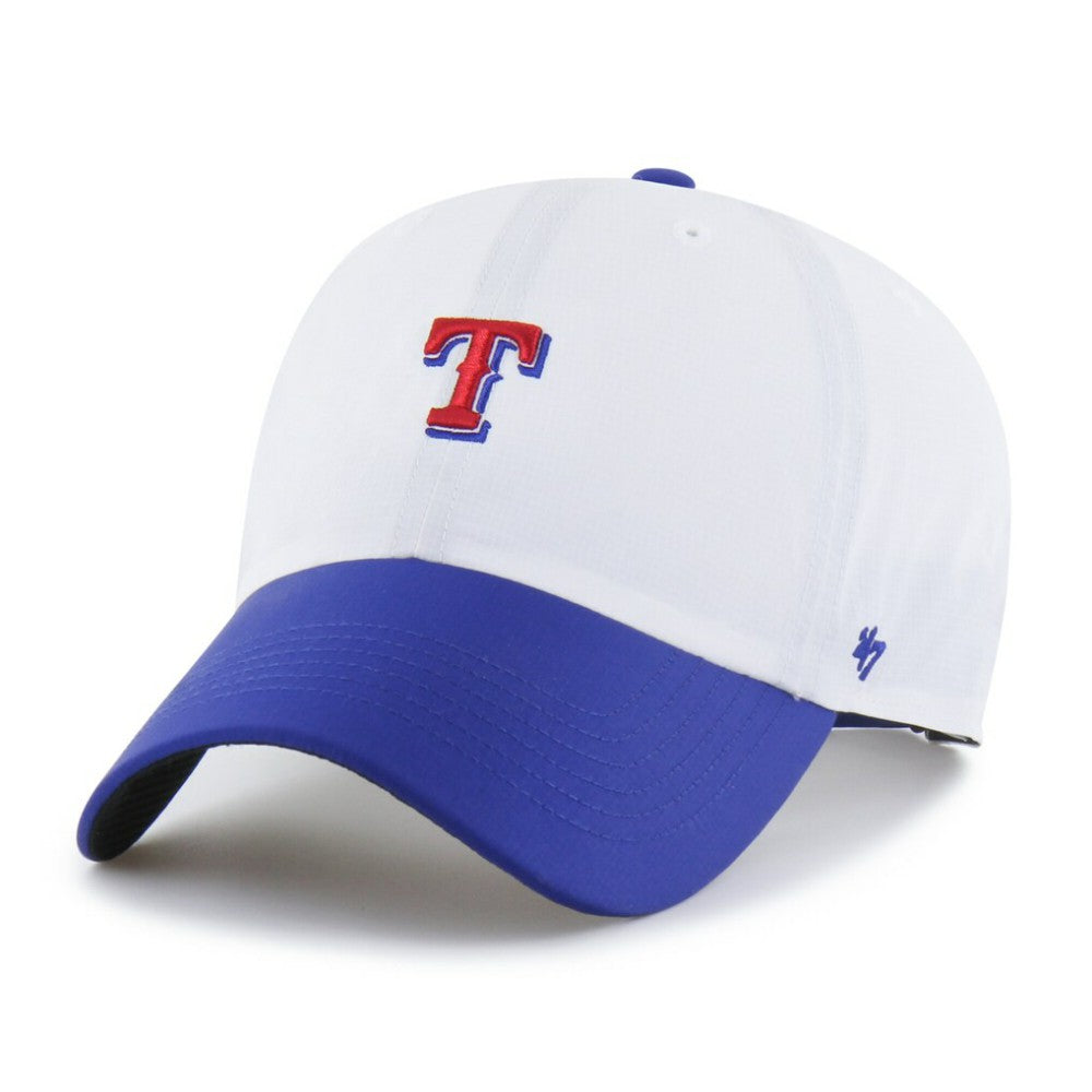 Texas Rangers Vista Mini Clean Up brrr° Adjustable Hat White/Royal | 47 brand