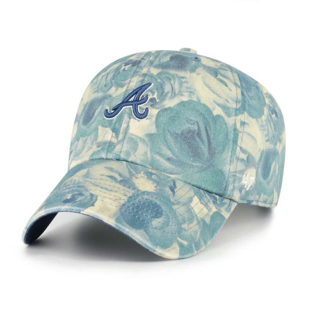 Atlanta Braves Women's Gardenia Clean Up Adjustable Hat Blue | 47 brand