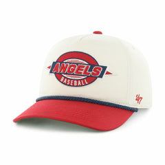 Los Angeles Angels Youth Frame Out Hitch Adjustable Hat Natural/Red | 47 brand