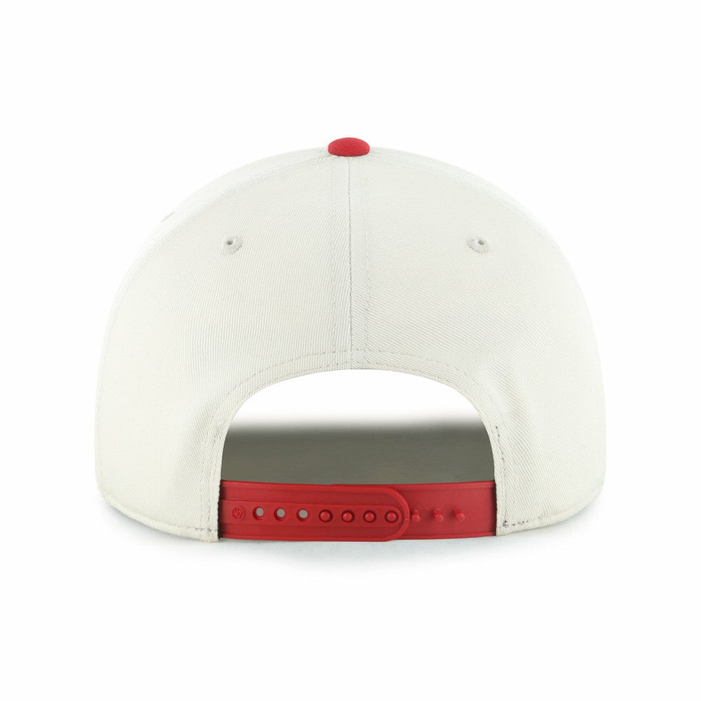 Los Angeles Angels Youth Frame Out Hitch Adjustable Hat Natural/Red | 47 brand