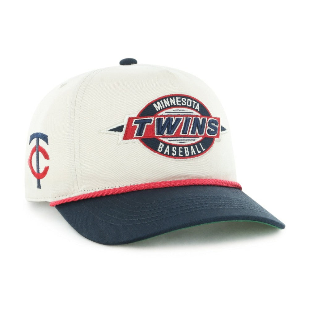 Minnesota Twins Youth Frame Out Hitch Adjustable Hat Natural/Navy | 47 brand