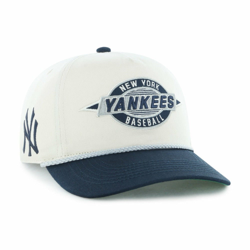New York Yankees Youth Frame Out Hitch Adjustable Hat Natural/Navy | 47 brand