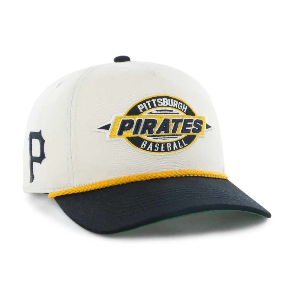 Pittsburgh Pirates Youth Frame Out Hitch Adjustable Hat Natural/Black | 47 brand