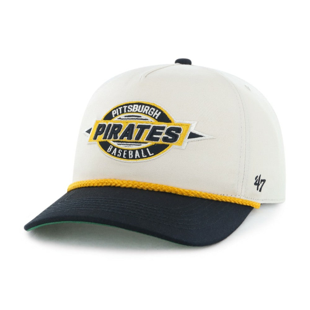 Pittsburgh Pirates Youth Frame Out Hitch Adjustable Hat Natural/Black | 47 brand