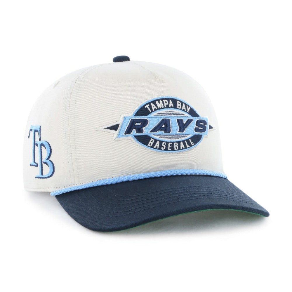 Tampa Bay Rays Youth Frame Out Hitch Adjustable Hat Natural/Navy | 47 brand