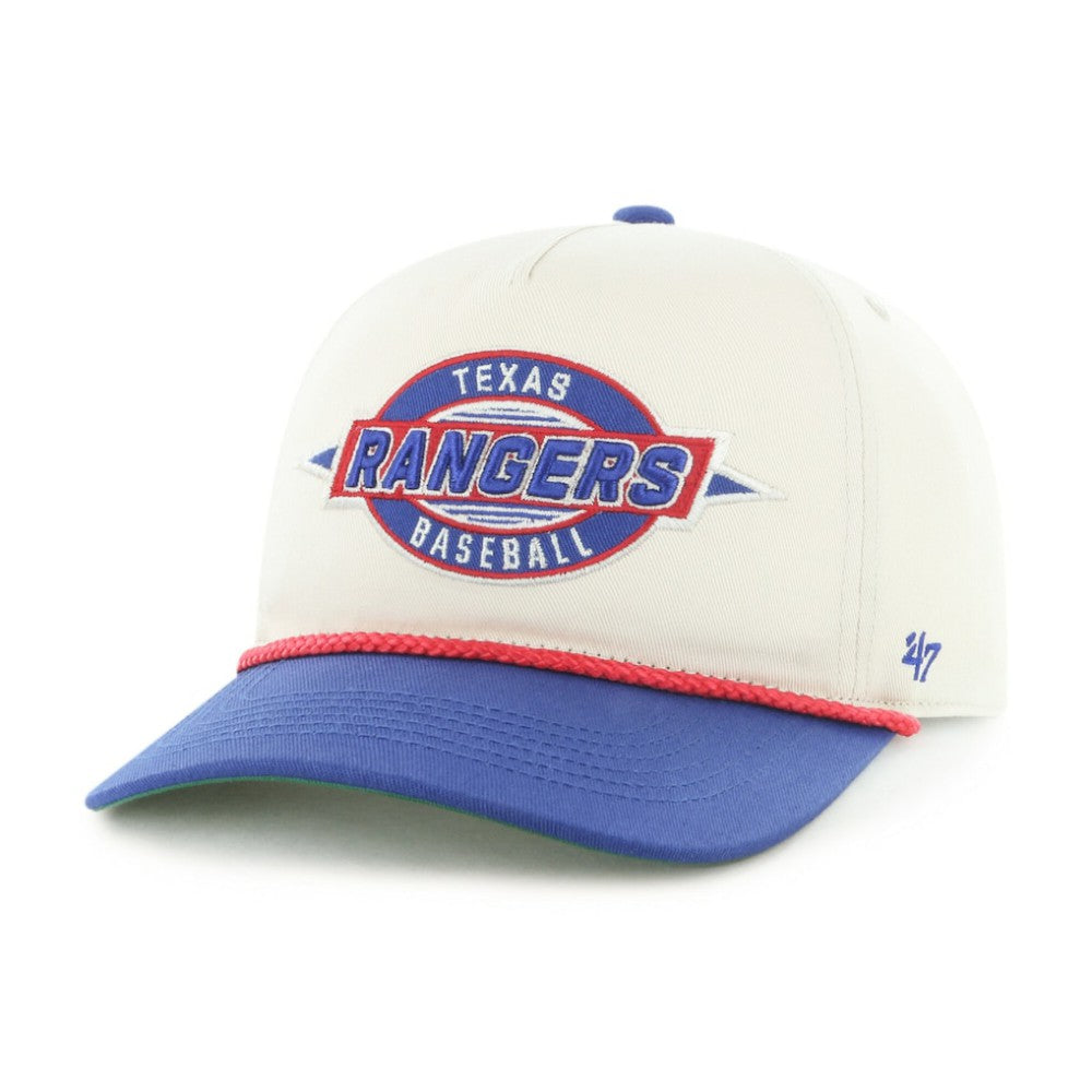 Texas Rangers Youth Frame Out Hitch Adjustable Hat Natural/Royal | 47 brand