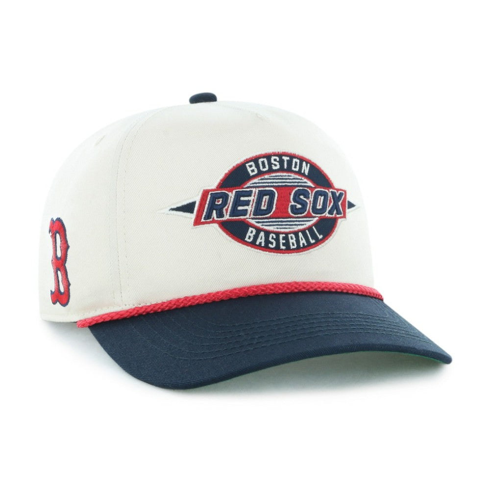 Boston Red Sox Youth Frame Out Hitch Adjustable Hat Natural/Navy | 47 brand