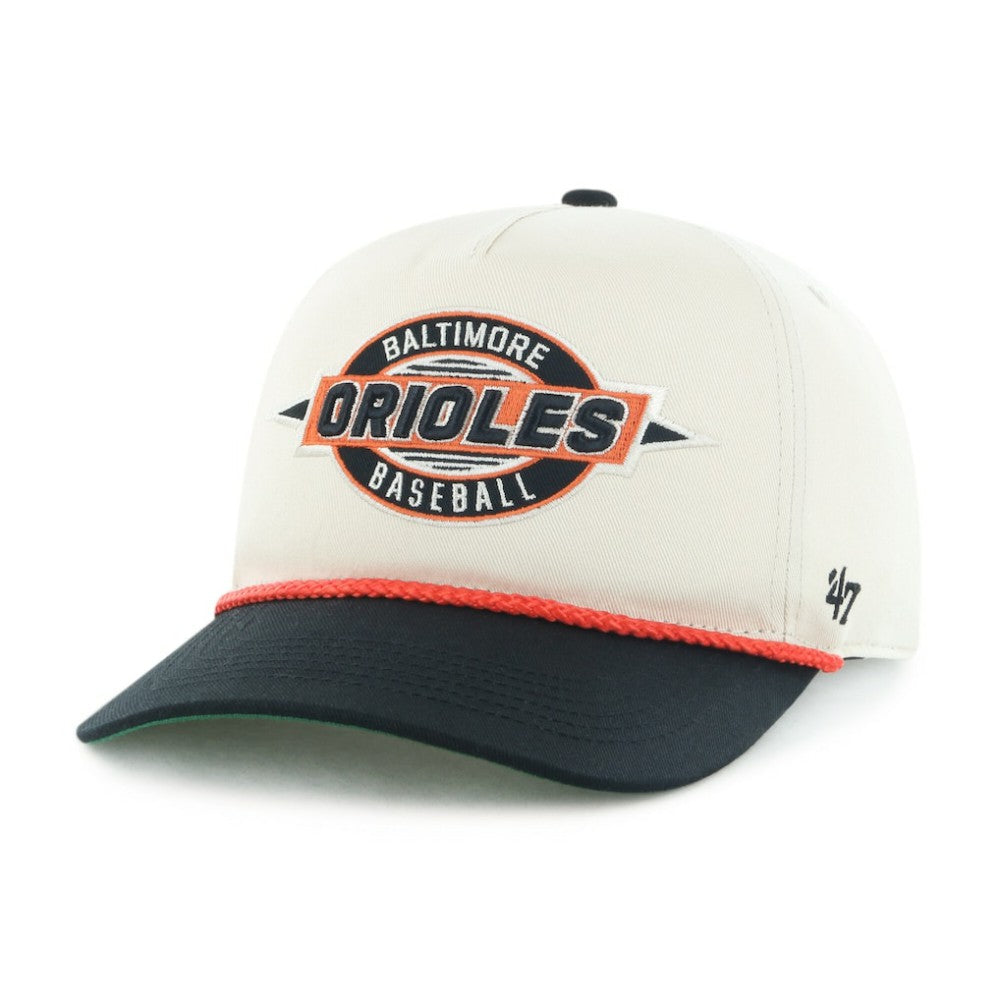 Baltimore Orioles Youth Frame Out Hitch Adjustable Hat Natural/Black | 47 brand