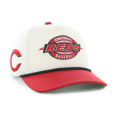 Cincinnati Reds Youth Frame Out Hitch Adjustable Hat Natural/Red | 47 brand