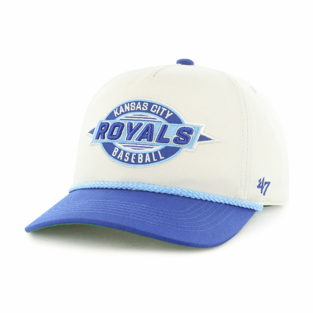 Kansas City Royals Youth Frame Out Hitch Adjustable Hat Natural/Royal | 47 brand