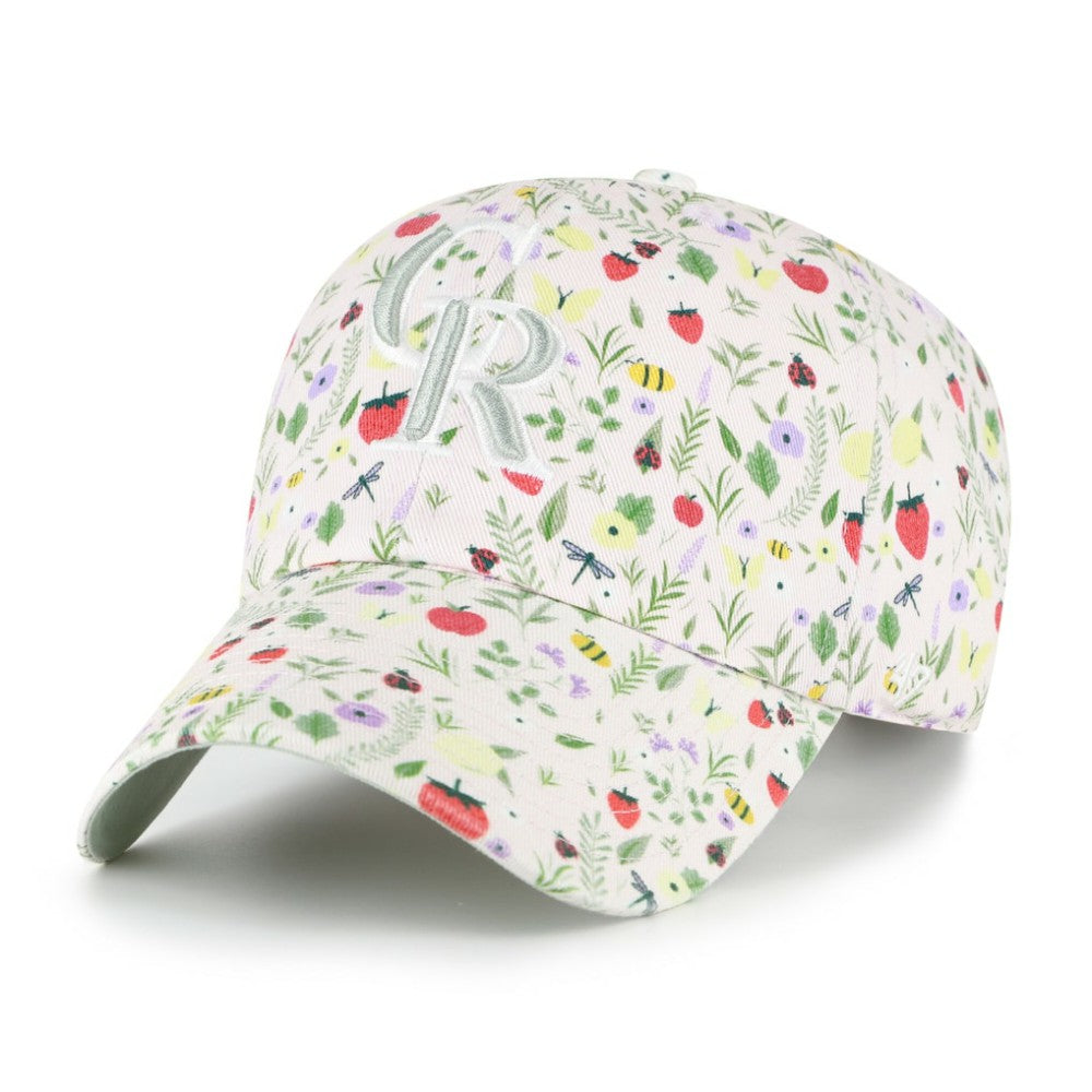 Colorado Rockies Girls Youth Posey Clean Up Adjustable Hat Light Pink | 47 brand