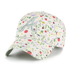 Atlanta Braves Girls Youth Posey Clean Up Adjustable Hat Light Pink | 47 brand