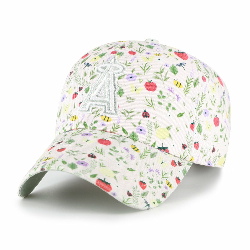 Los Angeles Angels Girls Youth Posey Clean Up Adjustable Hat Light Pink | 47 brand