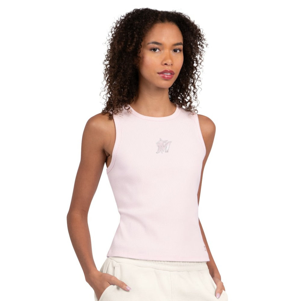Miami Marlins Starter Women's Pastels Ribbed Tank Top Light Pink
