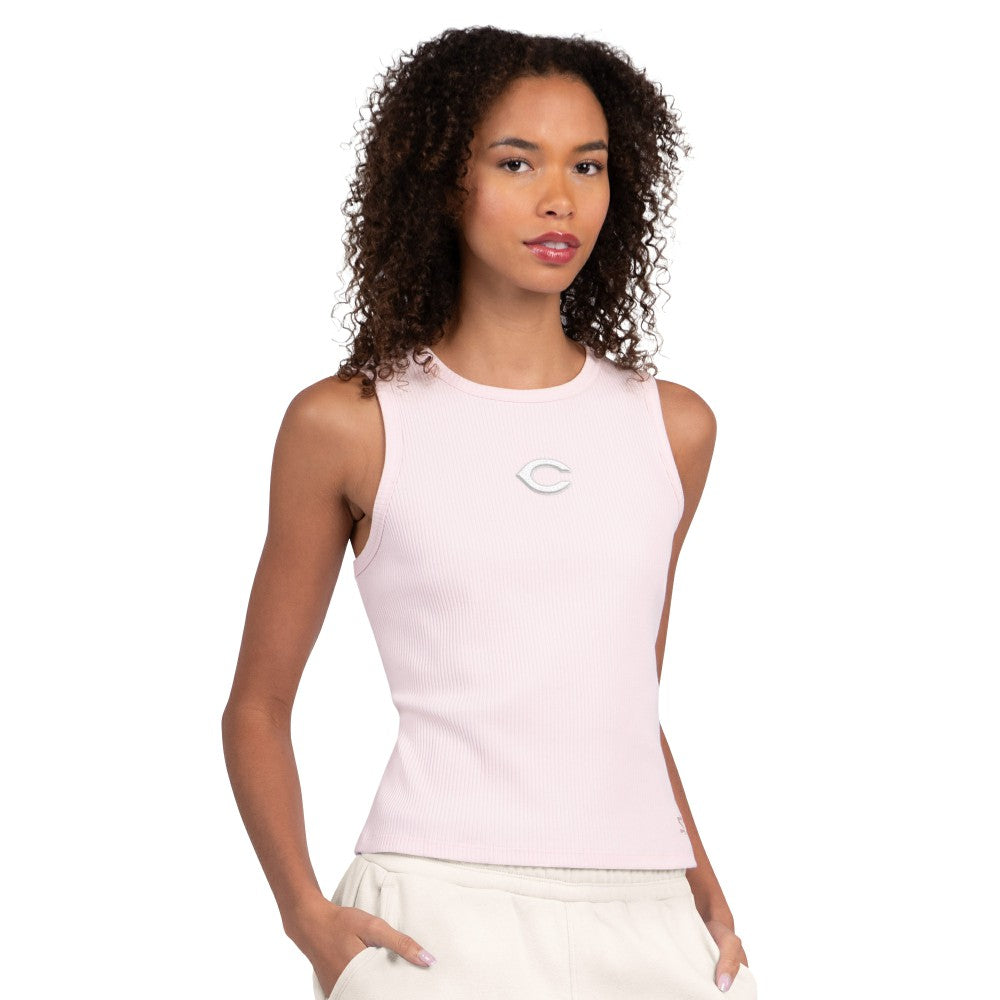 Cincinnati Reds Starter Women's Pastels Ribbed Tank Top Light Pink