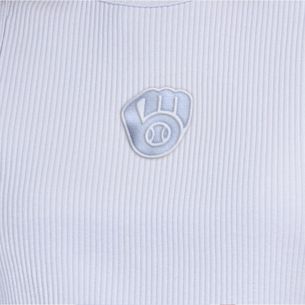 Milwaukee Brewers Starter Women's Pastels Ribbed Tank Top Light Blue