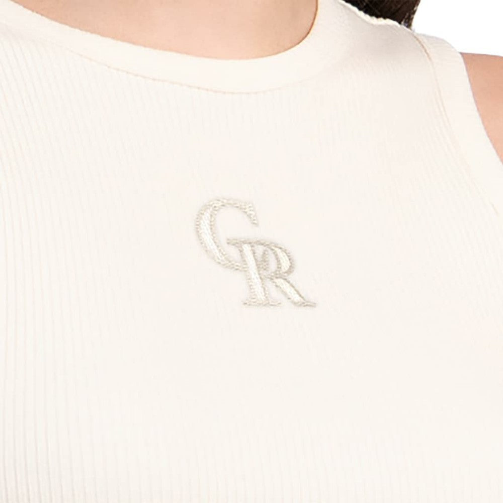Colorado Rockies Starter Women's Pastels Ribbed Tank Top Cream